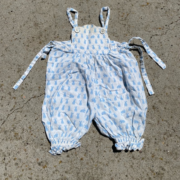 Vintage 80s Toddler Bunny Rabbit Print Romper, Kids Onesie Jumper - Picture 4 of 6